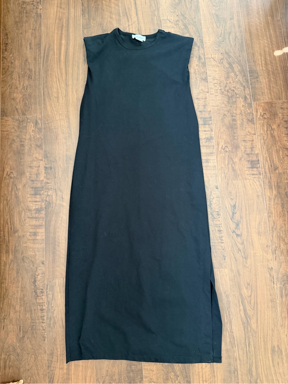 Calvin Klein Black Sleeveless Maxi Dress with Side Slit